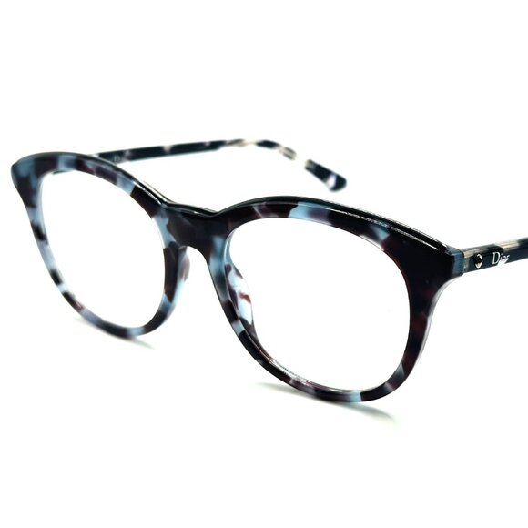 NEW CHRISTIAN DIOR MONTAIGNE 41 2B4 Blue Havana Eyeglasses 52mm 19 145 - Picture 1 of 8